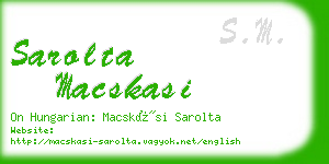 sarolta macskasi business card